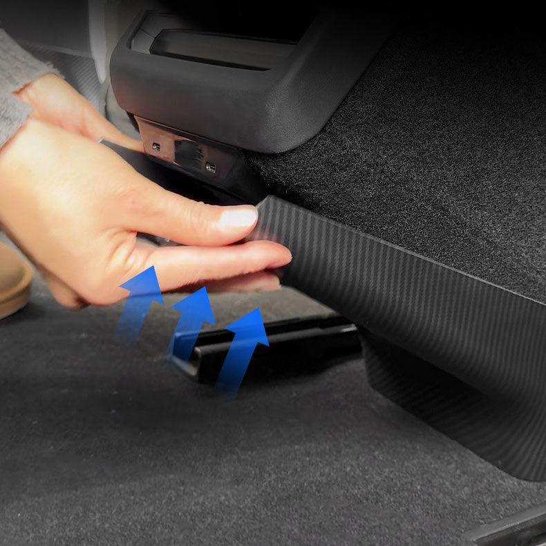 2024 Model 3 Highland Tesla Rear Air Outlet Anti-kick Lower Cover (Carbon Fiber Pattern ABS) - Evooor