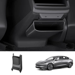 Protective Rear Center Console Kick Guard with Extra Storage for Tesla Model Y and Model 3 - Juniper 2025 / Highland 2024+ - Evooor