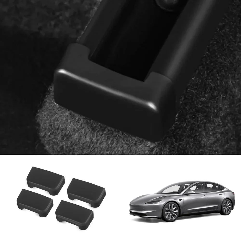 4-Piece Set Anti-Kick Seat Slide Rail Covers for Tesla Model Y & Model 3 - Protect Your Car's Interior from Wear and Tear - Evooor