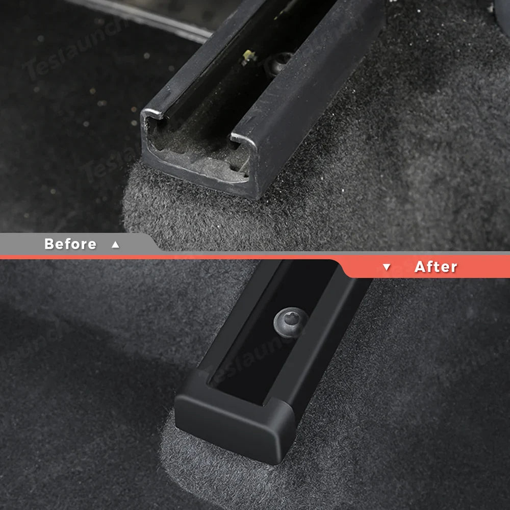 4-Piece Set Anti-Kick Seat Slide Rail Covers for Tesla Model Y & Model 3 - Protect Your Car's Interior from Wear and Tear - Evooor