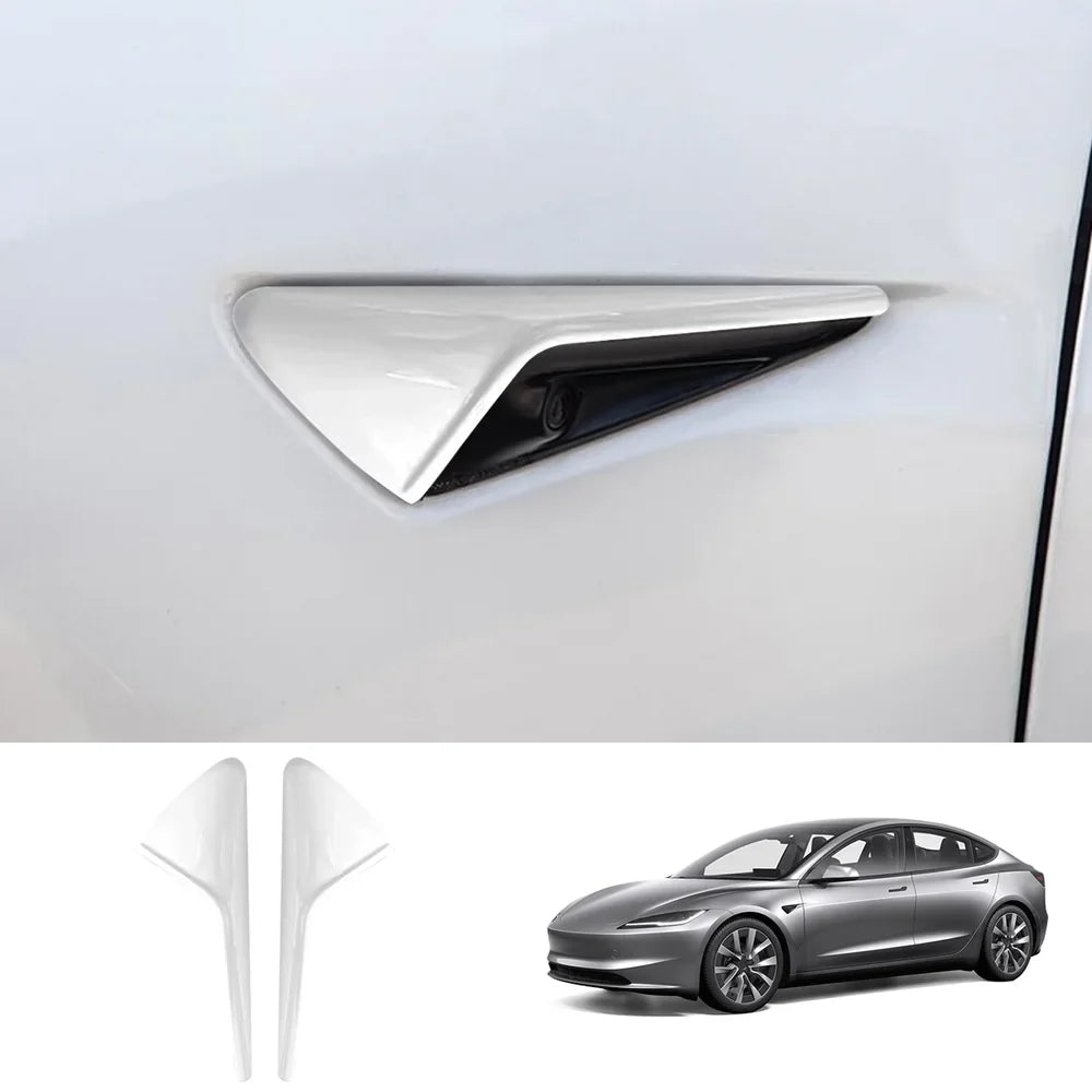 3-Pack Side Camera Protective Covers for Tesla Models Y & 3 - Compatible with Juniper 2025+ and Highland 2024+ Versions - Evooor