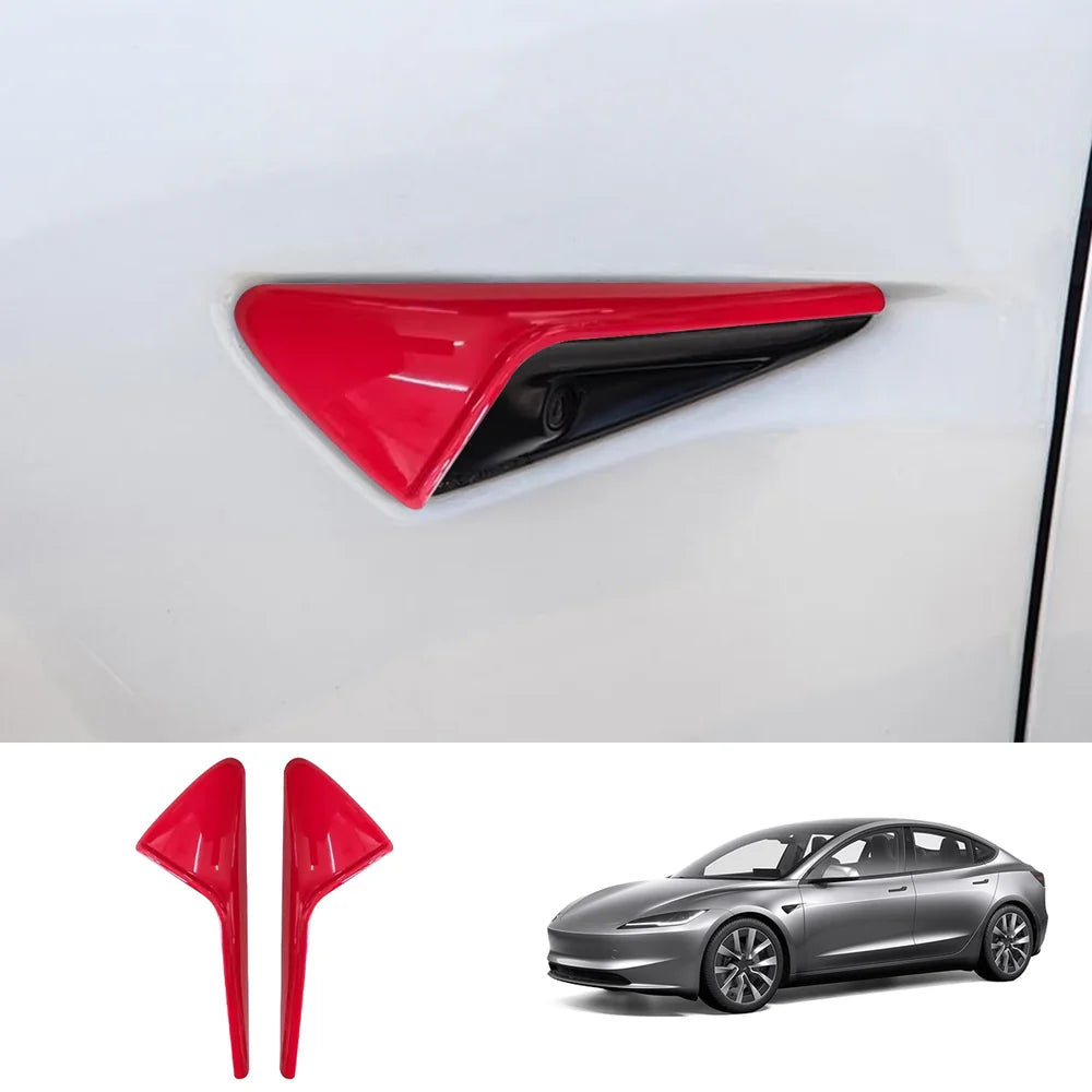 3-Pack Side Camera Protective Covers for Tesla Models Y & 3 - Compatible with Juniper 2025+ and Highland 2024+ Versions - Evooor