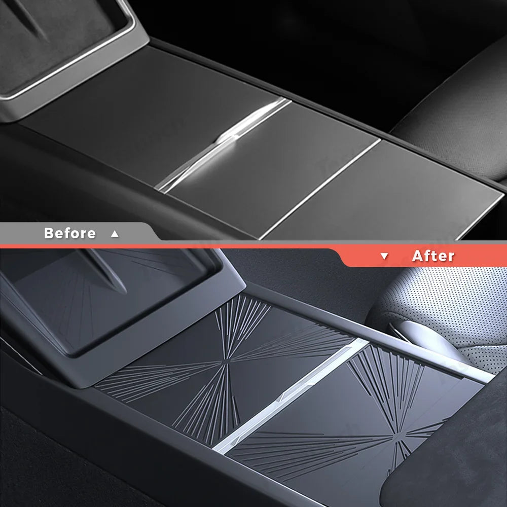 Tesla Model Y Model 3 Center Console Silicone Mat Protector - Juniper/Highland - 2024+ & 2025+ - Evooor