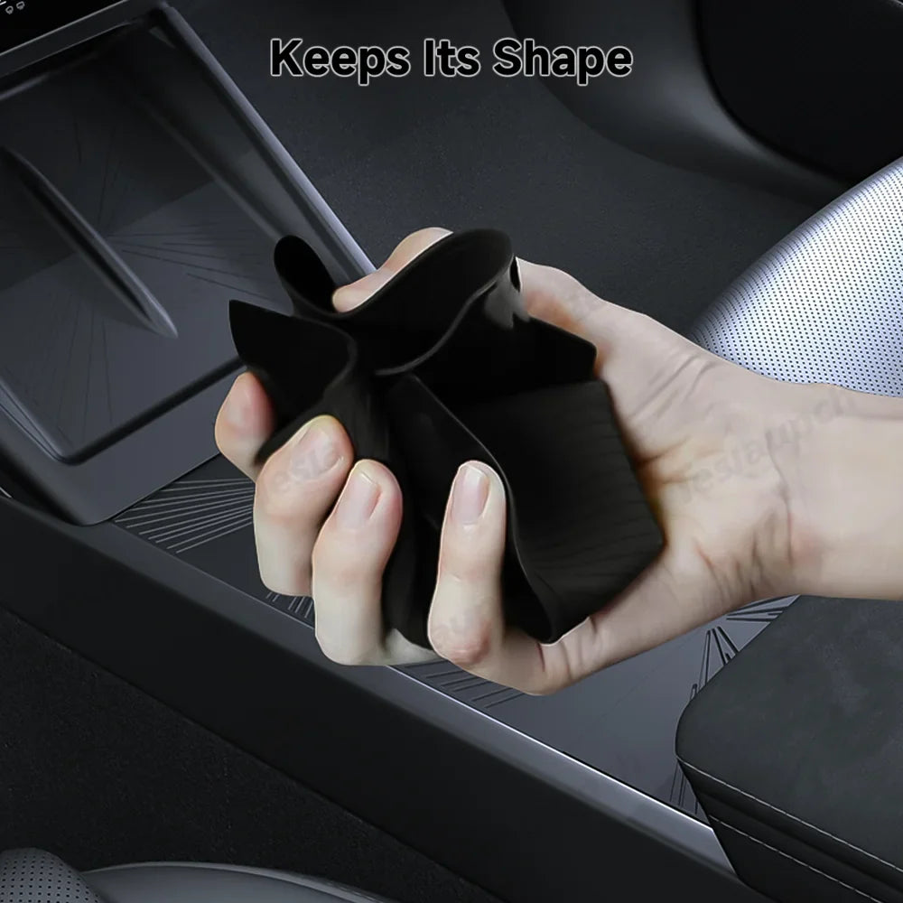 Tesla Model Y Model 3 Center Console Silicone Mat Protector - Juniper/Highland - 2024+ & 2025+ - Evooor