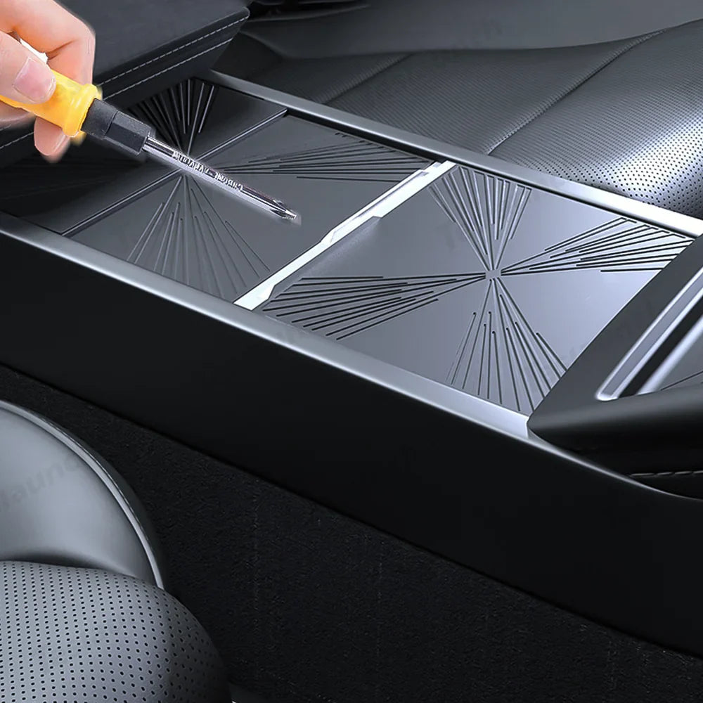 Tesla Model Y Model 3 Center Console Silicone Mat Protector - Juniper/Highland - 2024+ & 2025+ - Evooor