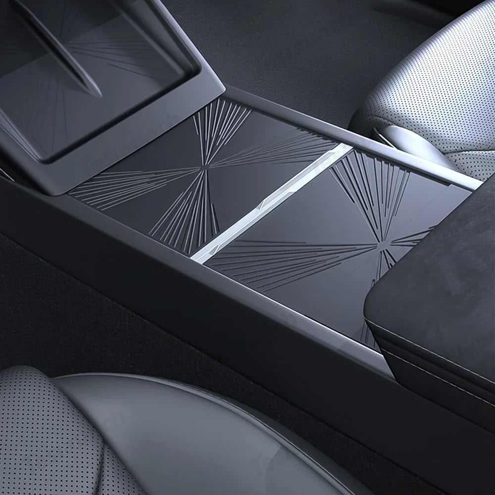 Tesla Model Y Model 3 Center Console Silicone Mat Protector - Juniper/Highland - 2024+ & 2025+ - Evooor