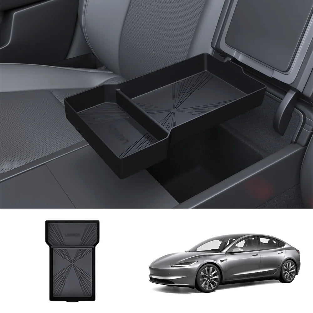 2024+ Model 3 Highland Silicone Console Armrest Box Lower Storage Tray for Tesla
