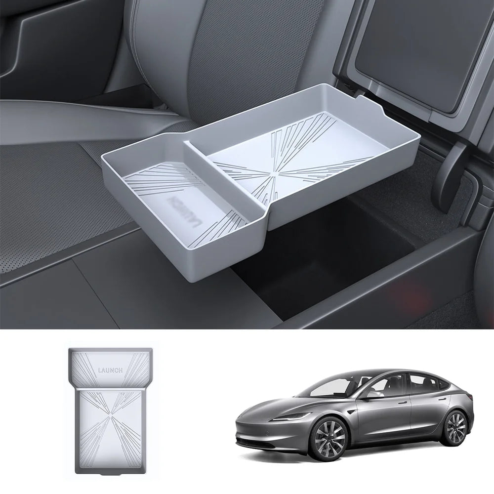 2024+ Model 3 Highland Silicone Console Armrest Box Lower Storage Tray for Tesla