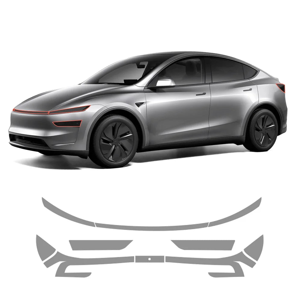 Headlight and Taillight Protective Film Set for Tesla Model Y - Smoked Tint, Durable TPU Material - Evooor