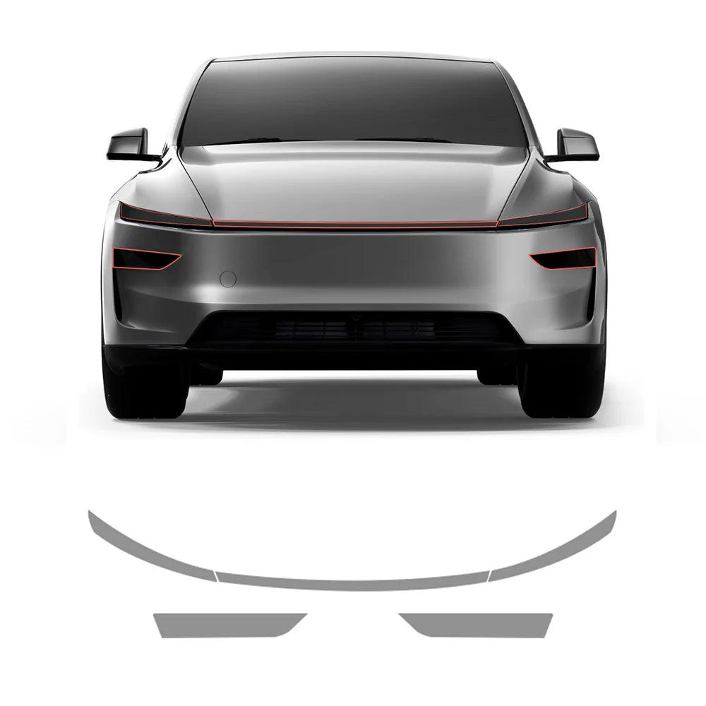 Headlight and Taillight Protective Film Set for Tesla Model Y - Smoked Tint, Durable TPU Material - Evooor