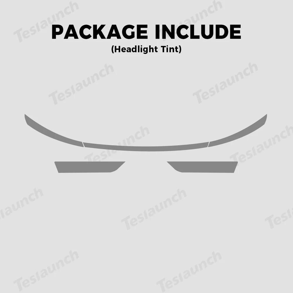 Headlight and Taillight Protective Film Set for Tesla Model Y - Smoked Tint, Durable TPU Material - Evooor
