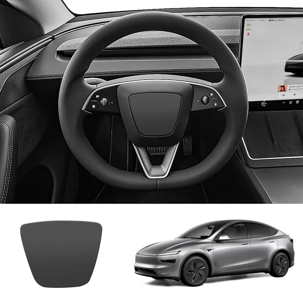 Premium ABS Steering Wheel Center & V-Shape Trim Upgrade Kit for Tesla Model Y and Model 3 - Enhance Your Car Interior Style and Design - Evooor
