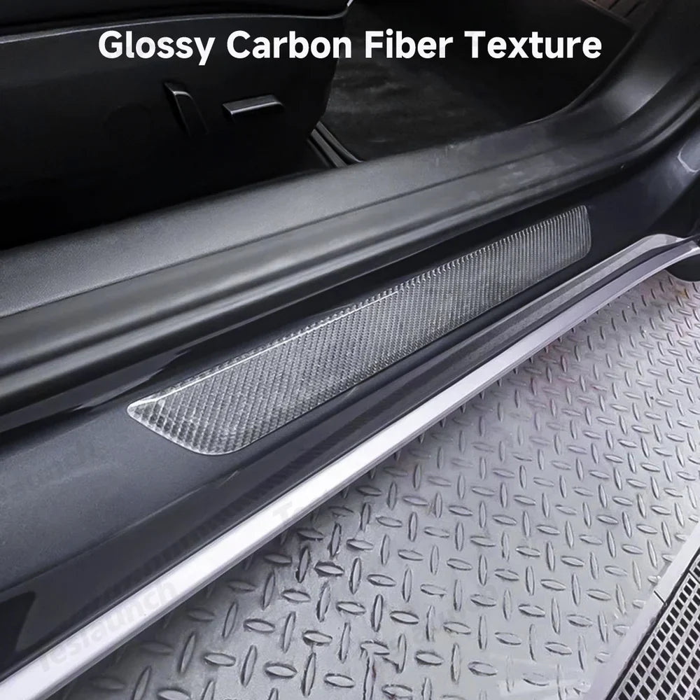 High-Quality Clear TPU Door Sill Guard Shield Cover for Tesla Model Y - Protects against Wear and Scratches - Compatible with Juniper 2025 and Newer Models - Evooor