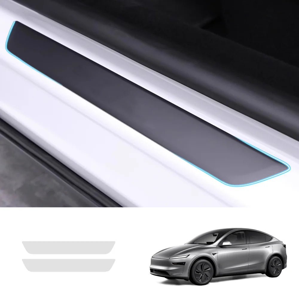 High-Quality Clear TPU Door Sill Guard Shield Cover for Tesla Model Y - Protects against Wear and Scratches - Compatible with Juniper 2025 and Newer Models - Evooor