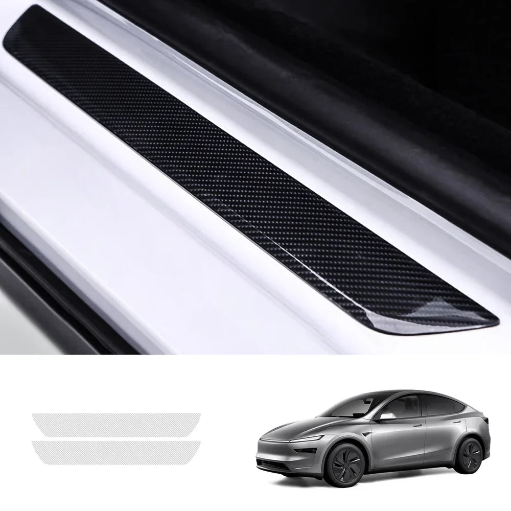 High-Quality Clear TPU Door Sill Guard Shield Cover for Tesla Model Y - Protects against Wear and Scratches - Compatible with Juniper 2025 and Newer Models - Evooor