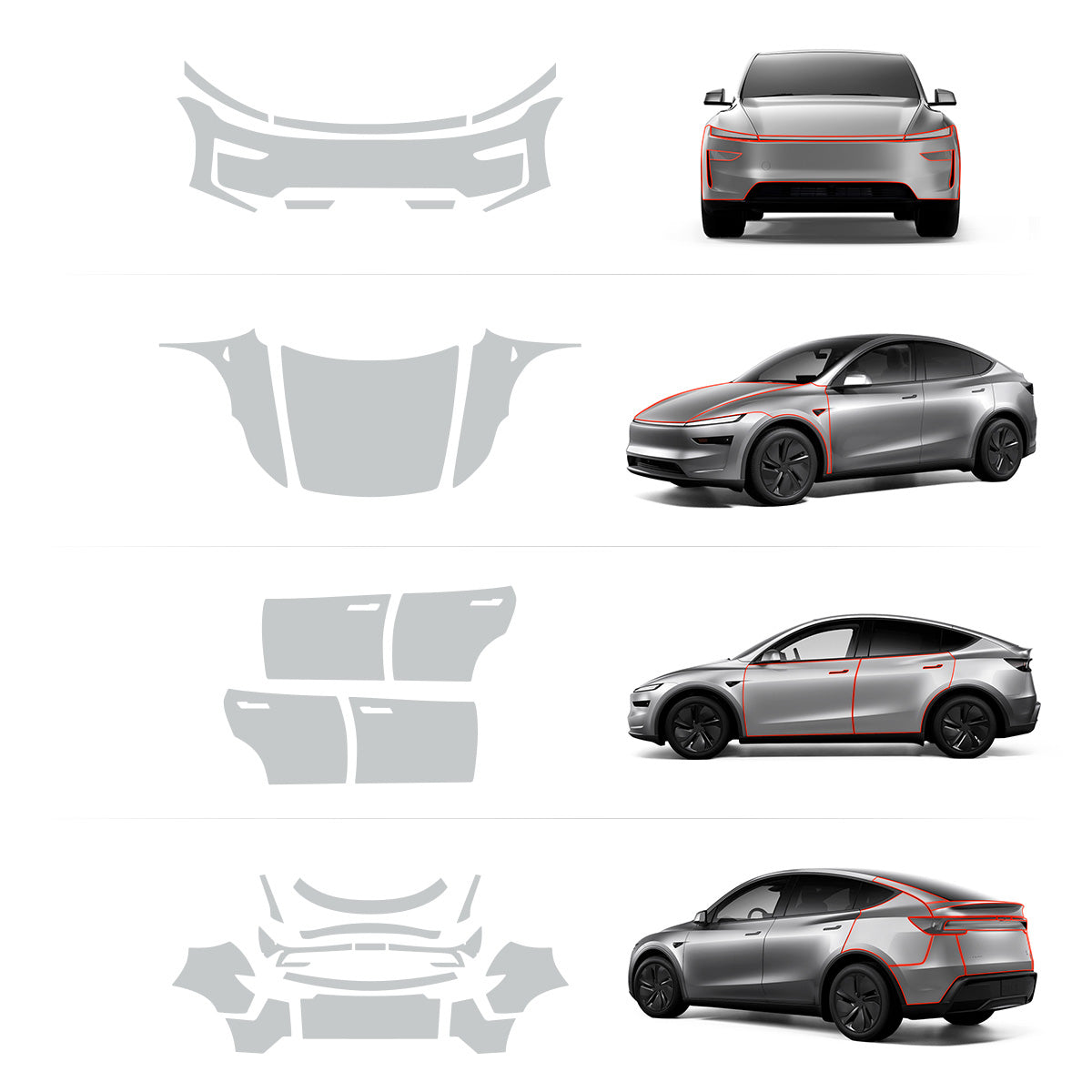 High-Quality Juniper 2025+ Tesla Model Y Full-Body TPU Protective Film for Invisible Protection - Evooor