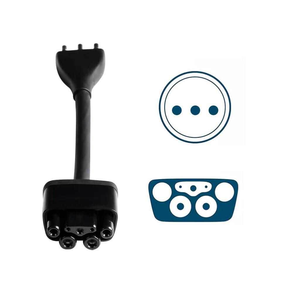 Tesla Mobile Connector Adapter for Italy Travel with Type L Plug - Evooor