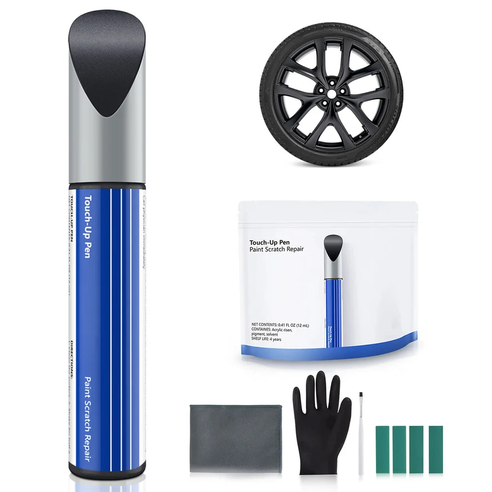 Model 3/Y/S/X Wheel Rims Touch Up Paint Kit for Tesla - DIY Curb Rash Repair with Color-matched Touch Up Paint