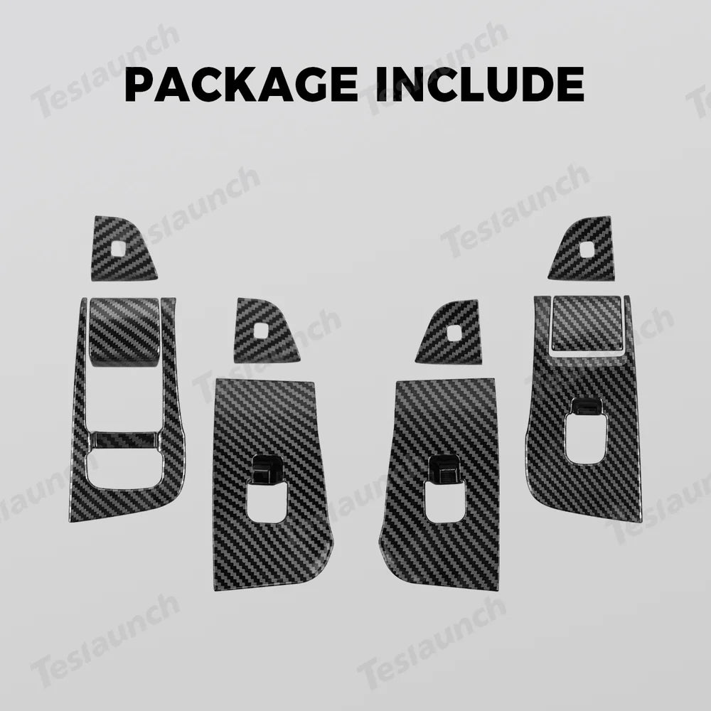 Tesla Model Y Juniper 2025+ 10-Piece Window & Door Button Trim Cover Set for Enhanced Style and Protection - Evooor