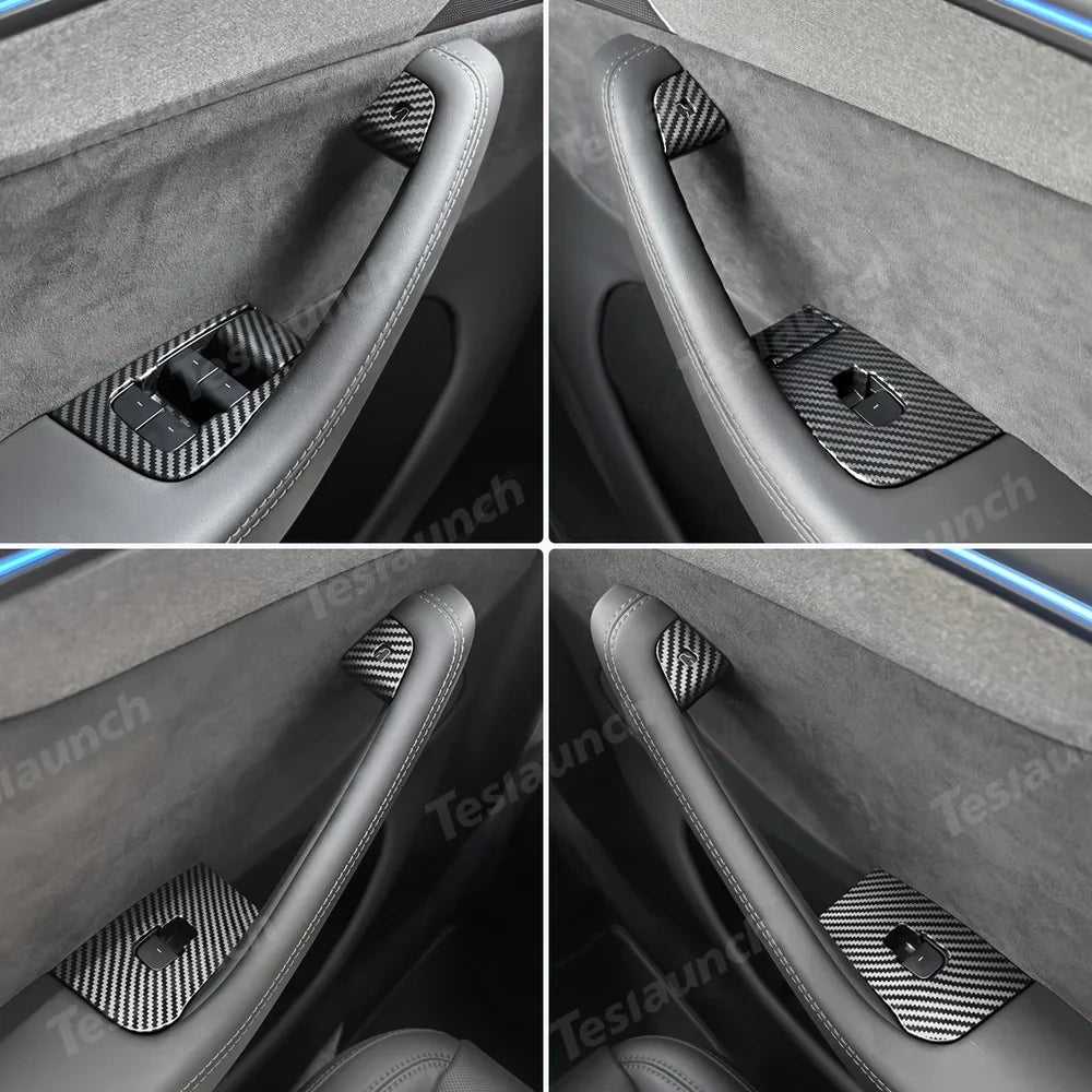 Tesla Model Y Juniper 2025+ 10-Piece Window & Door Button Trim Cover Set for Enhanced Style and Protection - Evooor
