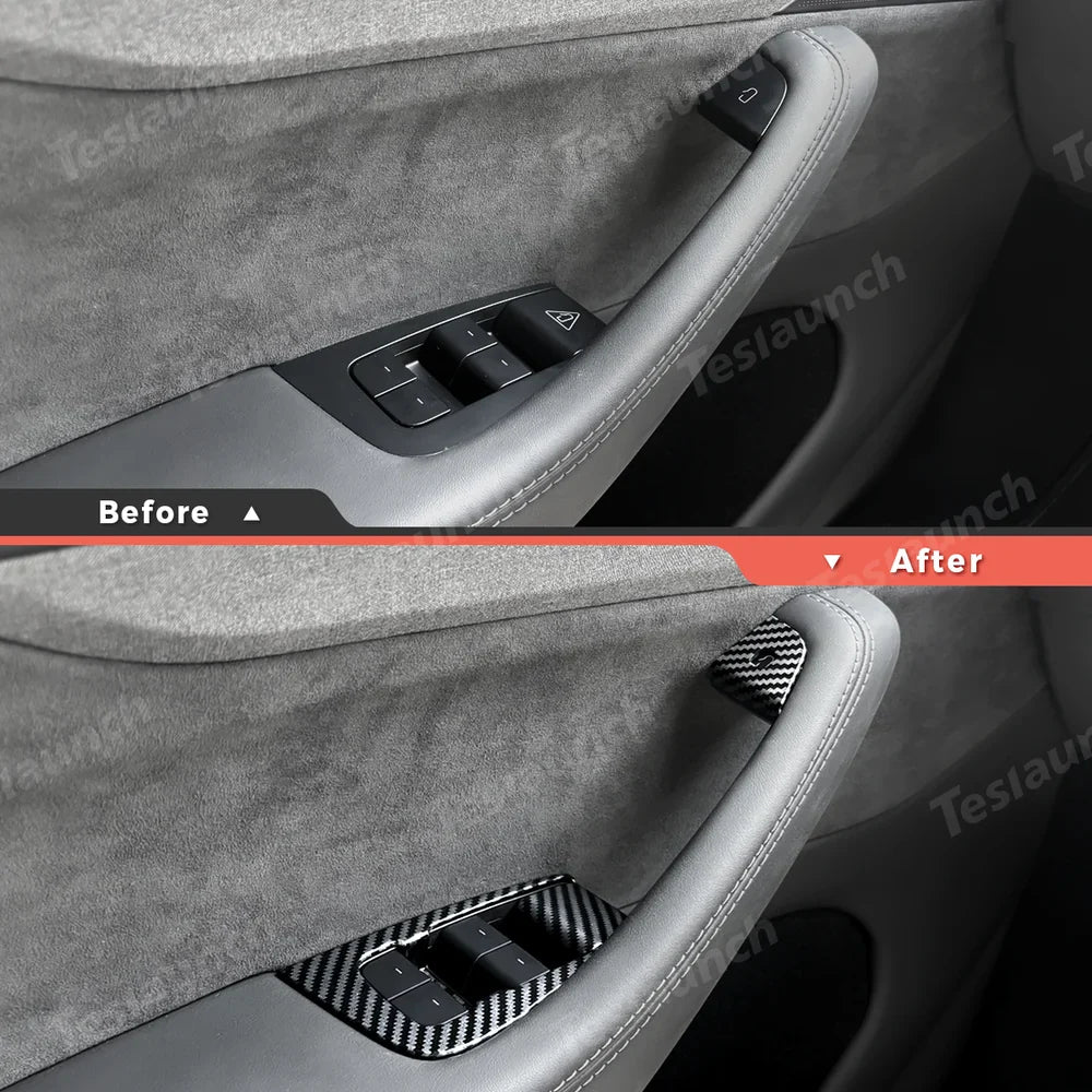 Tesla Model Y Juniper 2025+ 10-Piece Window & Door Button Trim Cover Set for Enhanced Style and Protection - Evooor