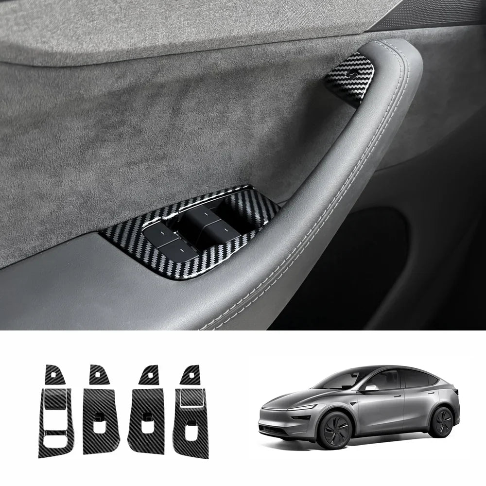 Tesla Model Y Juniper 2025+ 10-Piece Window & Door Button Trim Cover Set for Enhanced Style and Protection - Evooor
