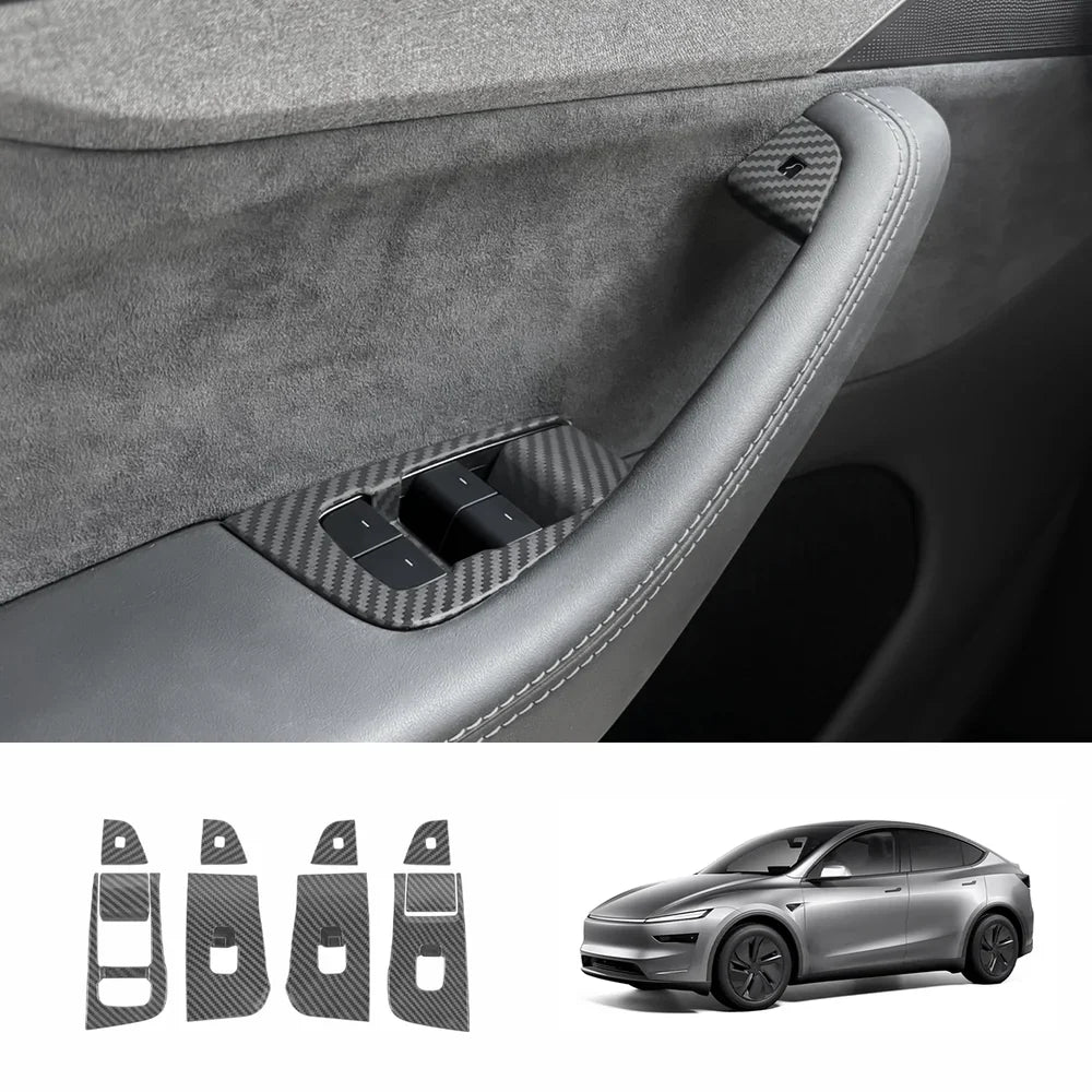 Tesla Model Y Juniper 2025+ 10-Piece Window & Door Button Trim Cover Set for Enhanced Style and Protection - Evooor