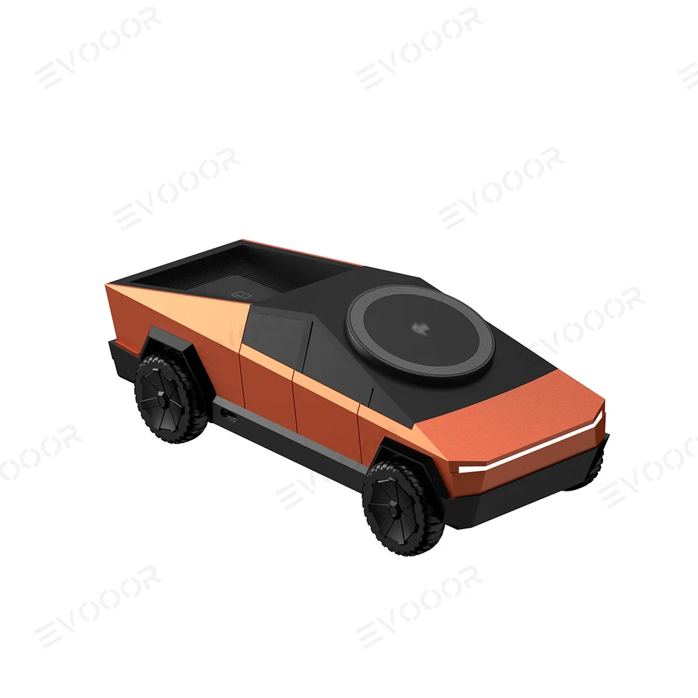 Wireless Charging Station with Cybertruck Design for Universal Vehicle Use