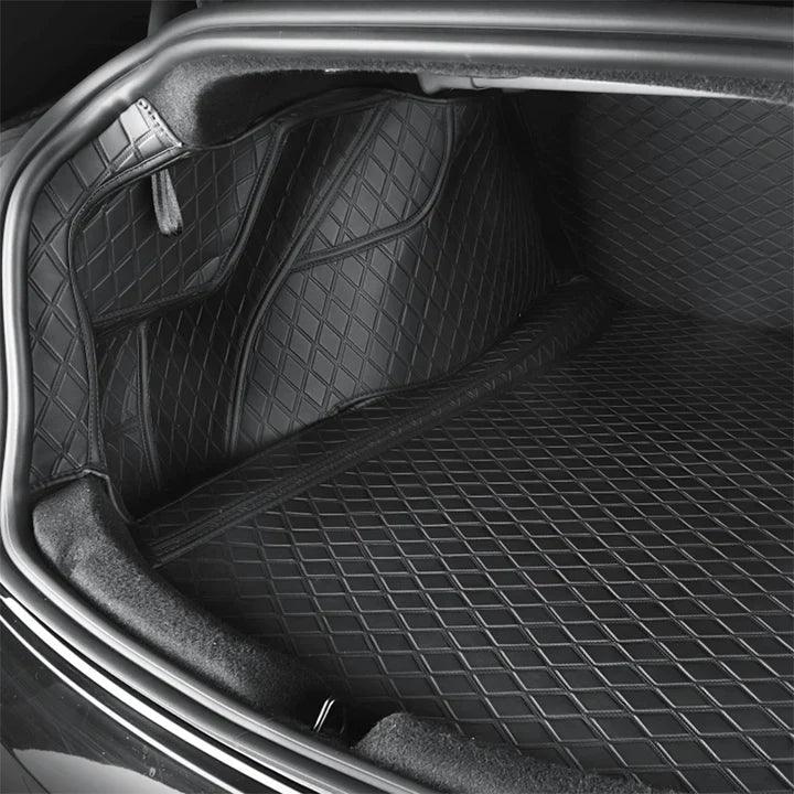 Highland Premium Leather Frunk and Trunk Mat for Tesla Model 3 - Full Coverage Protection - Evooor