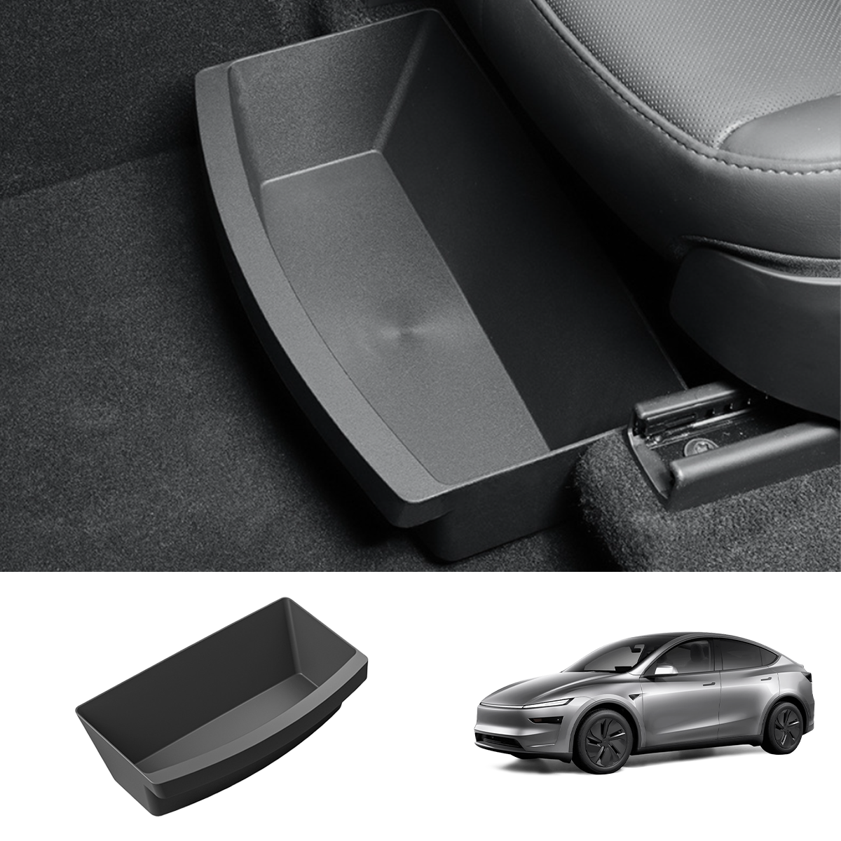 Underseat Organizer for Tesla Model Y 2021+: Premium Storage Solution for Front Row - Evooor