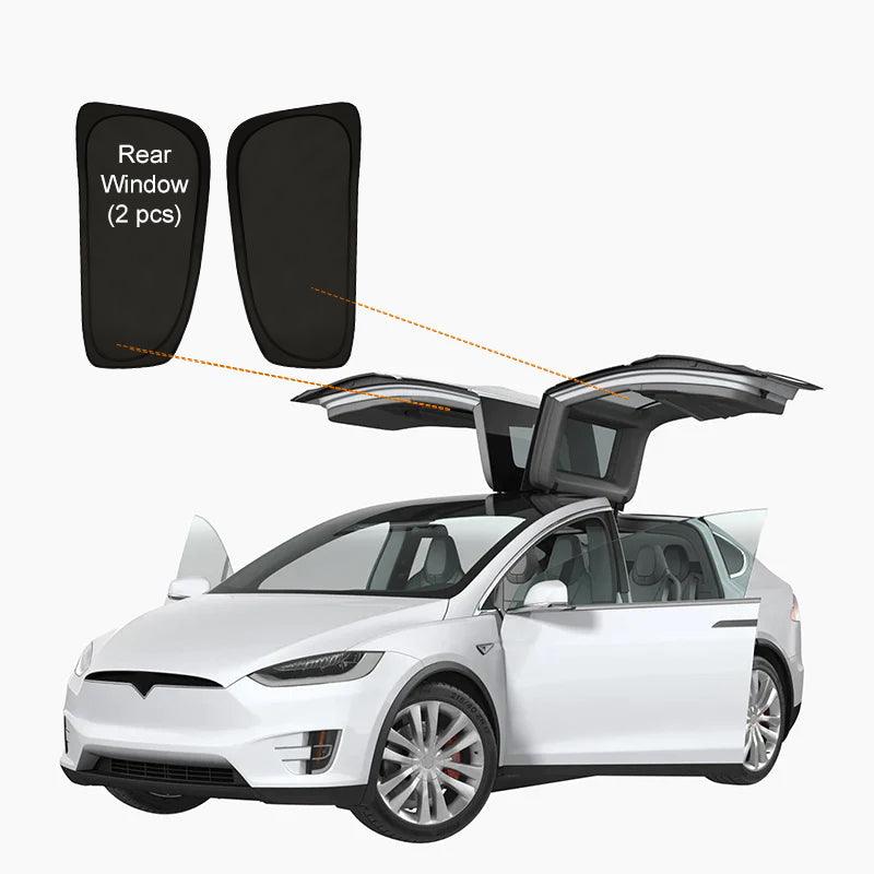 Tesla Model X(2015-2024) Privacy And Thermal Insulated Sunshades Curtains Opaque Sun Visor for Camping and Daily Use - Evooor