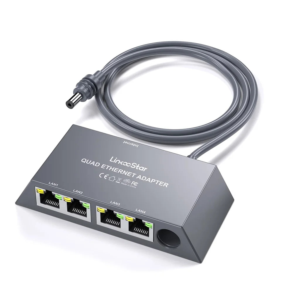 Multiple Lan Hub High-Speed 4-Port Ethernet Hub for Starlink Gen 3 and Mini - Multi-Dev ...
