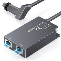 Dual RJ45 Ethernet Adapter for Improved Connectivity with Starlink Gen 2 - Dual-Port Wired Network Connection Device - Evooor