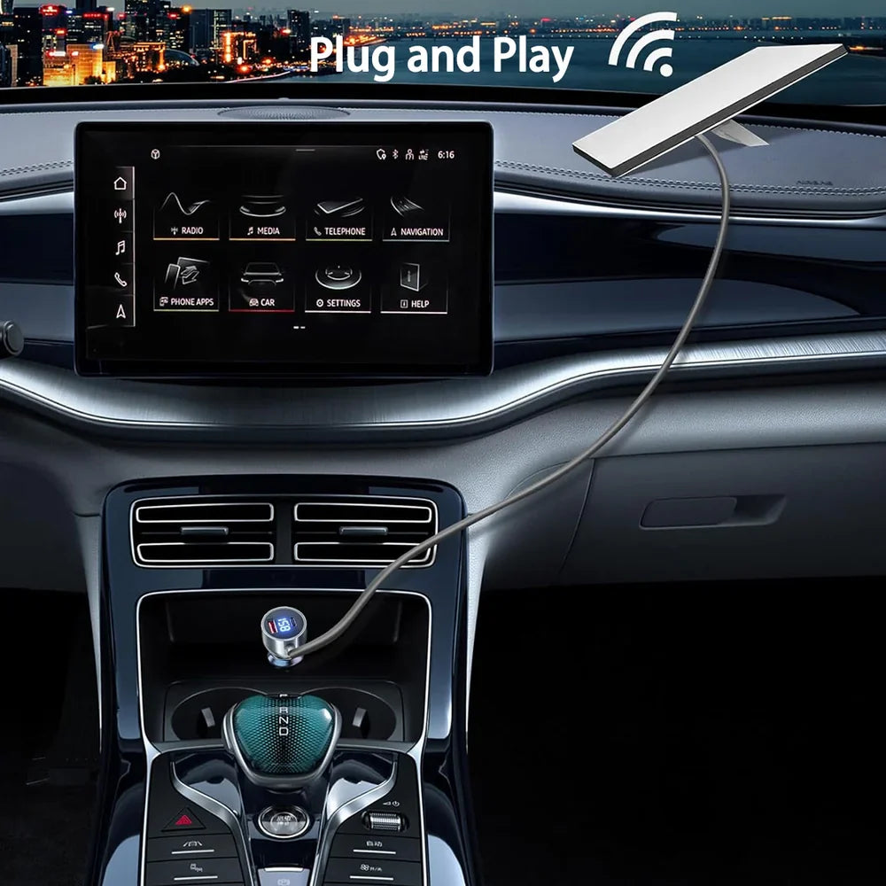 Automobile Power Adapter with Voltage Monitor for Starlink Mini - Plug-in Car Charger with Digital Display - Evooor