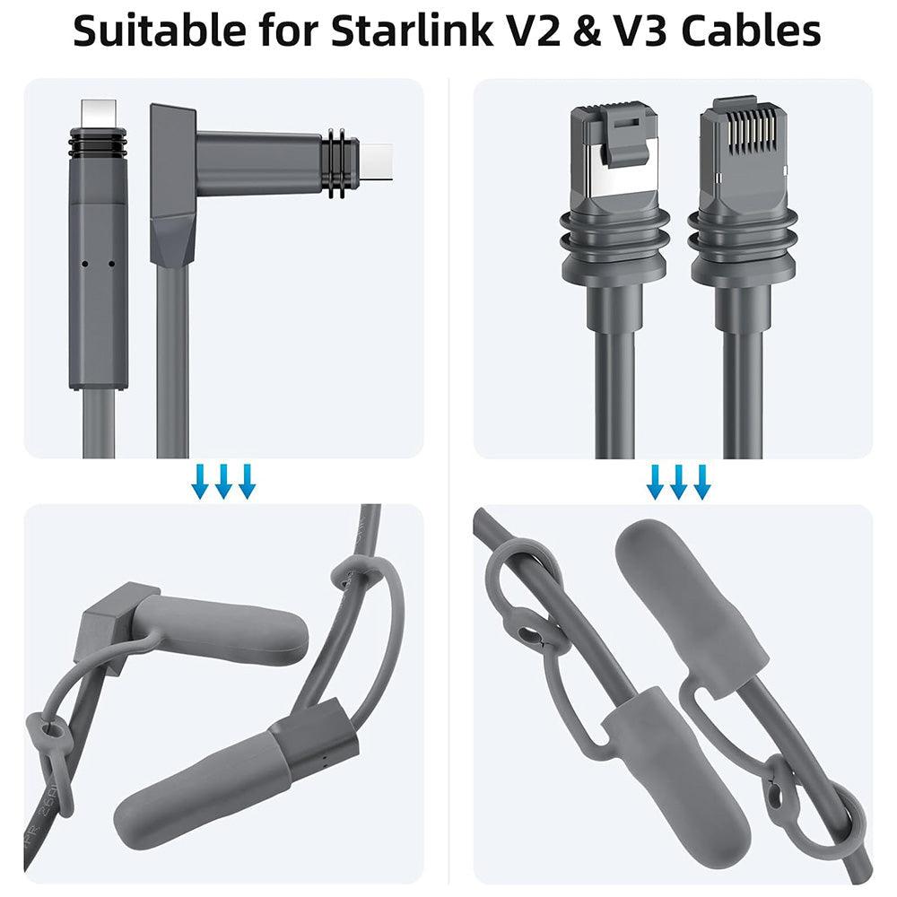 Waterproof Silicone Cable End Caps for Starlink Gen 3/Gen 2 (2 Pcs) - Evooor