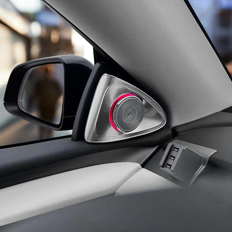 Tesla Model 3/Y 4D Rotating LED Front Door Speaker with Horn Feature and Enhanced Visibility - Evooor