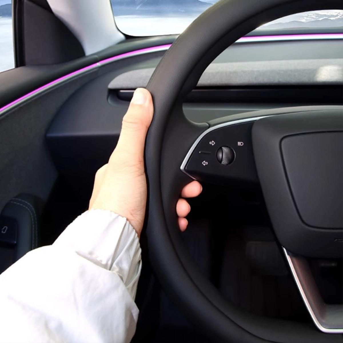 Premium Ventilated Steering Wheel Cover for Tesla Model Y Juniper 2025+ - Evooor