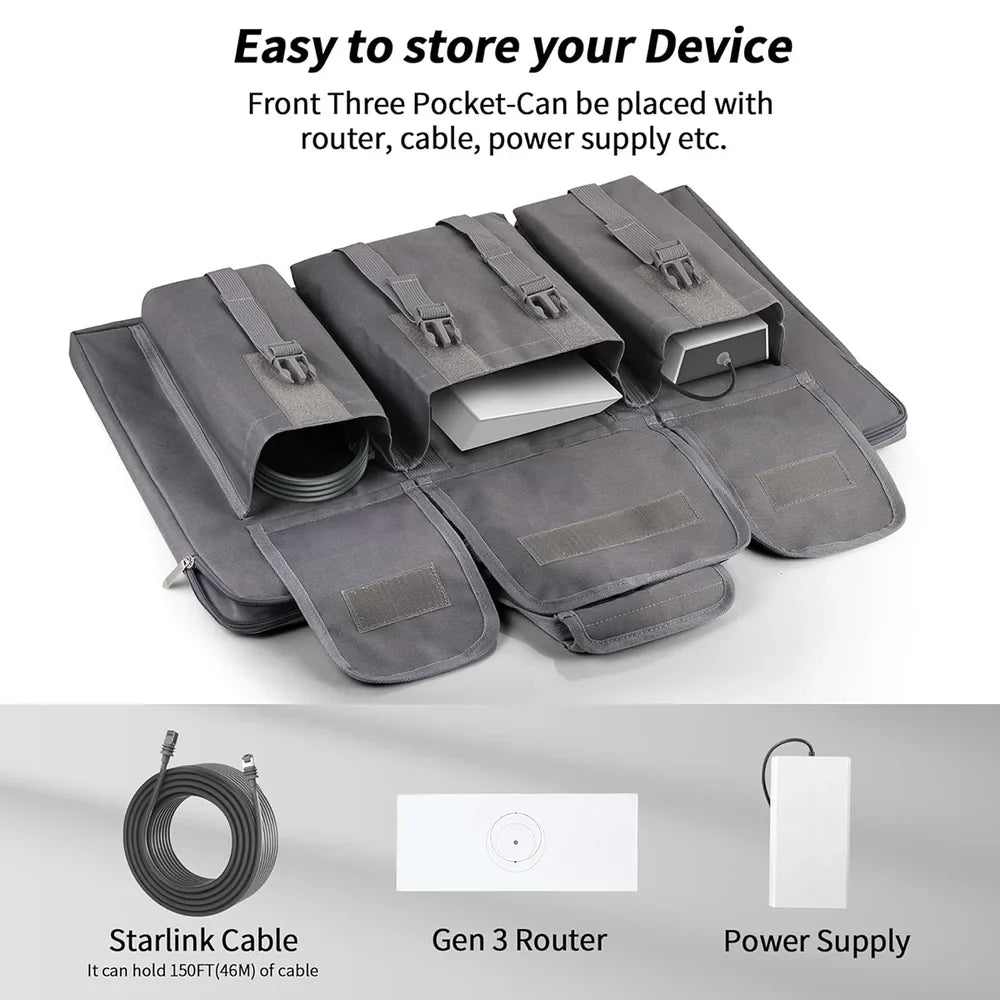 Sturdy Travel Case for Starlink Gen 3 with Room for Dish and Essential Accessories - Evooor