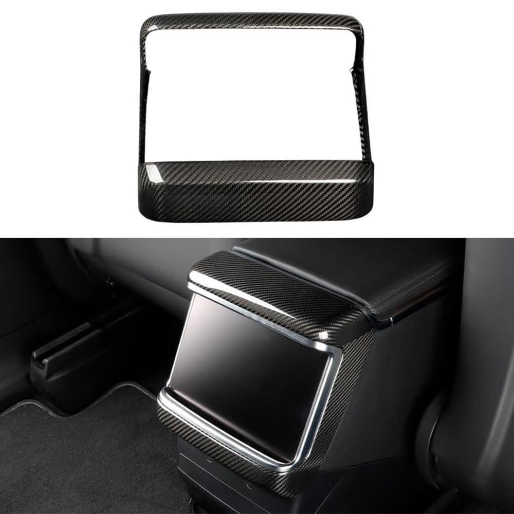 High-Quality Carbon Fiber Rear Air Conditioning Vent Cover for Tesla Model S/X 2022 and Beyond - Evooor