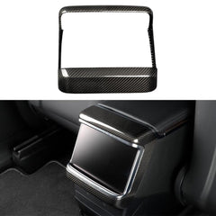 High-Quality Carbon Fiber Rear Air Conditioning Vent Cover for Tesla Model S/X 2022 and Beyond - Evooor
