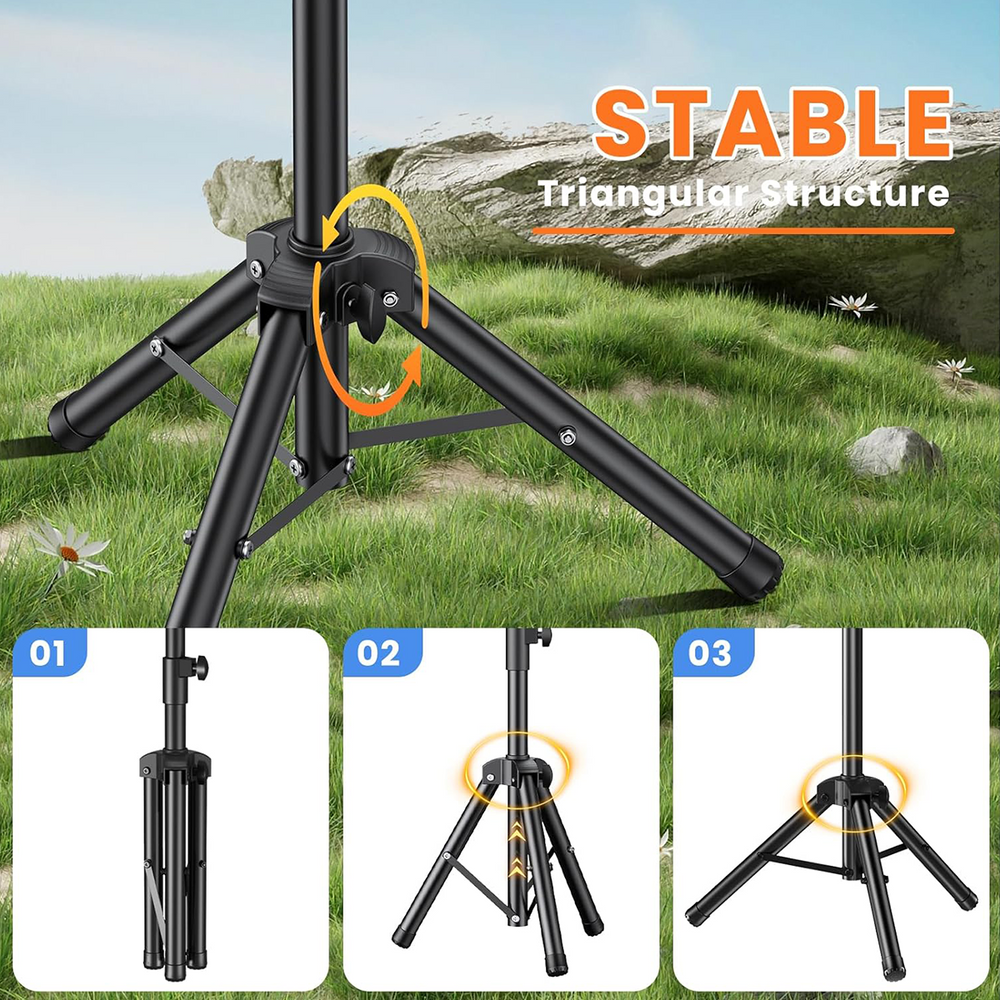 Versatile Aluminum Tripod Stand with Universal Adapter for Starlink Satellite Internet (Generation 3) - Evooor