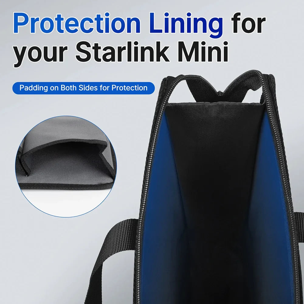 Portable Carrying Case for Starlink Mini Dish and Accessories - Convenient Travel Storage Solution - Evooor