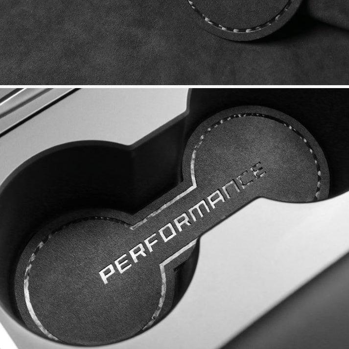 2023 Model 3/Y Alcantara Car Coaster Water Cup Holder Anti-Slip Pad Coaster Double Holder For Tesla (2021-2023) - Evooor