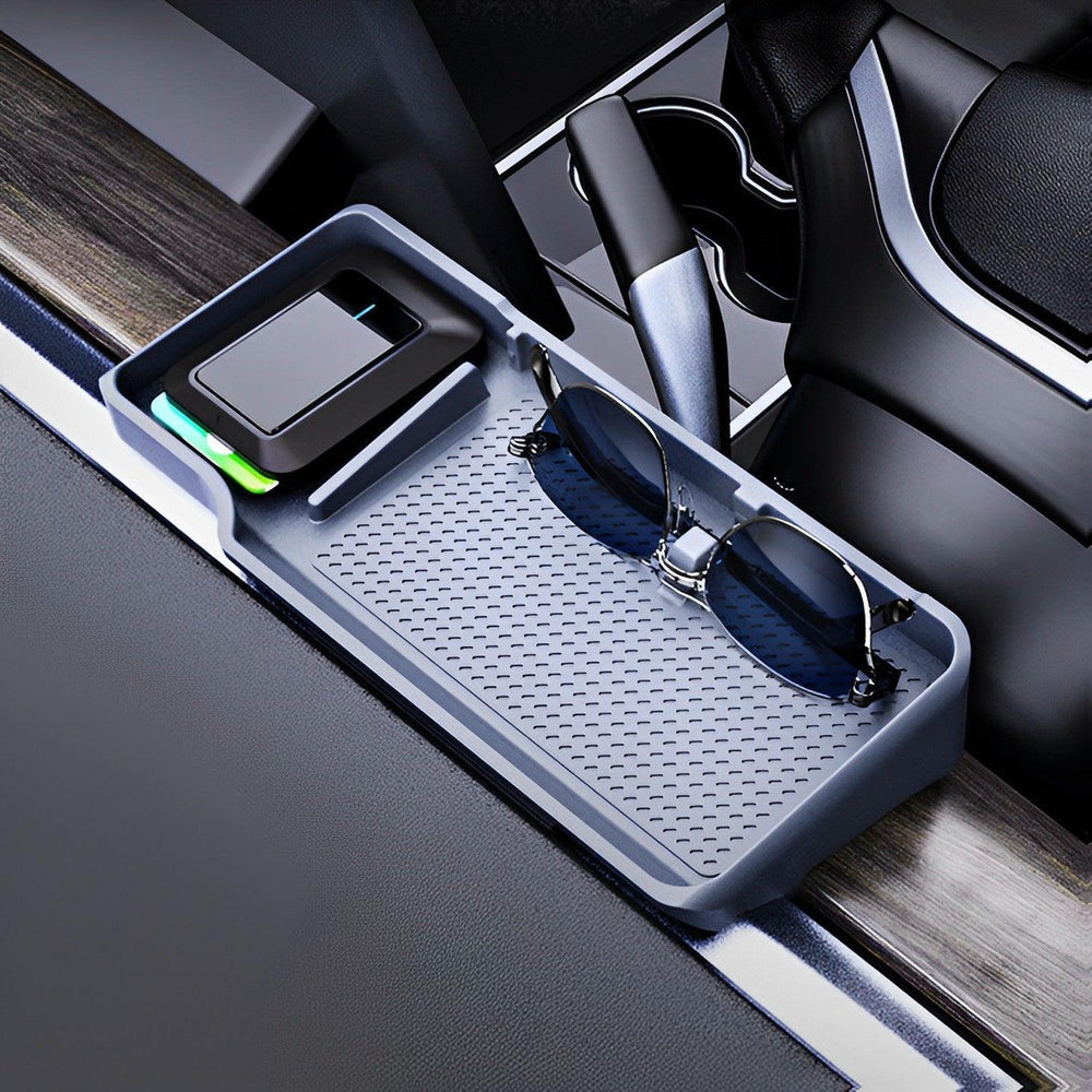 Tesla Model 3/Y Dashboard Storage Tray - Silicone Holder Organizer for Car Accessories - Evooor