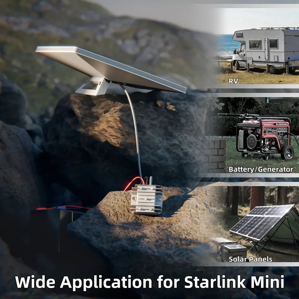 Universal 12V/24V Power Adapter with DC Connector for Starlink Mini - Reliable Power Solution - Evooor