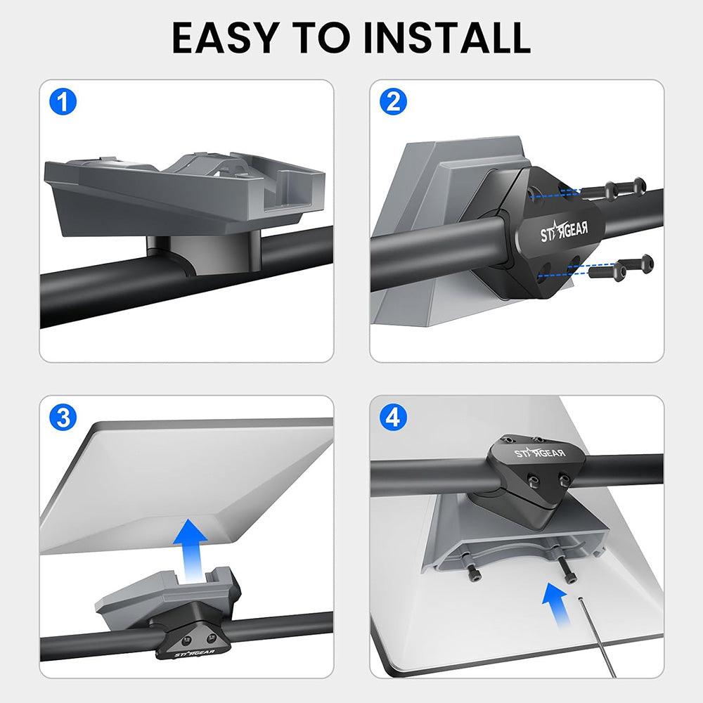 Anti-Theft Tube Bracket for Starlink Mini Mount – Compatible with Car Roof Racks, RVs, and Yacht Railings - Evooor