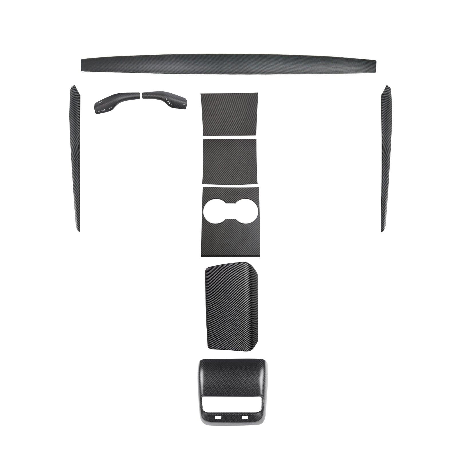 Premium Carbon Fiber Interior Trim Kit for Tesla Model 3 and Model Y - Upgrade Your Interior with High-Quality Wraps - Evooor