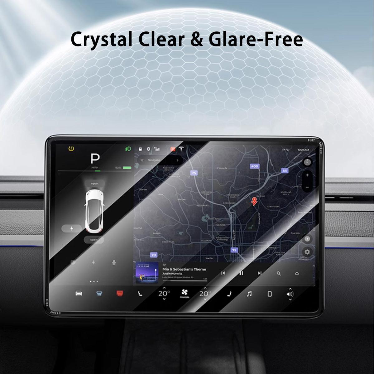 All-in-One Central Screen Tempered Glass & Frame Cover for Tesla Model 3/Y - Evooor