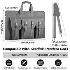 Sturdy Travel Case for Starlink Gen 3 with Room for Dish and Essential Accessories - Evooor