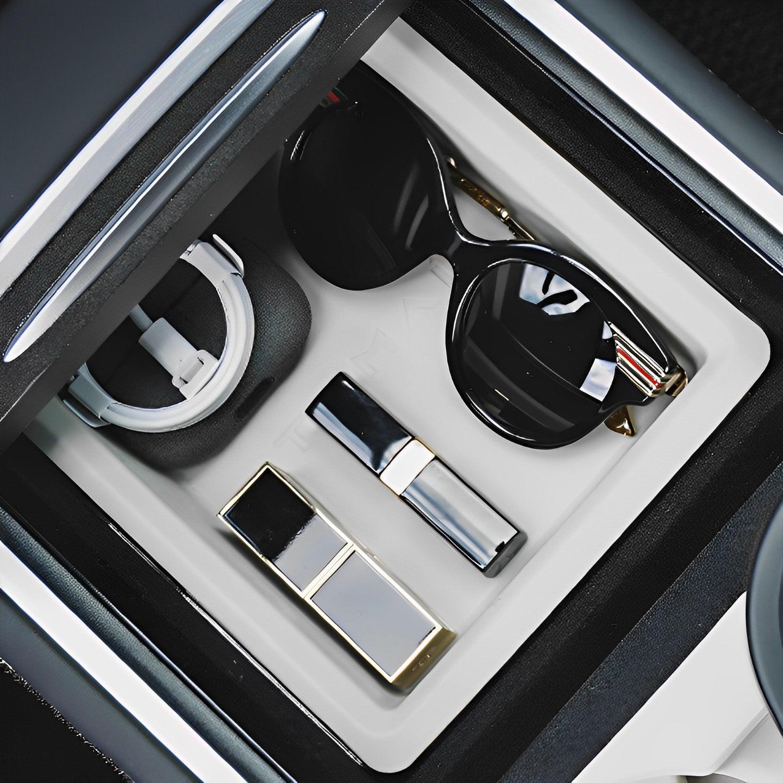 Model 3/Y Double-layer Organizer - Sliding Center Console Tray for Tesla(2021-2023) - Evooor